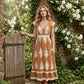 ⏳Limited-time 50% off⏰Women's V-Neck Baroque Print Flowy Maxi Dress👗