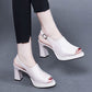 👡 50% OFF NOW! ✨ Stylish & Comfortable High Heel Leather Sandals for Women