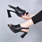 👡 50% OFF NOW! ✨ Stylish & Comfortable High Heel Leather Sandals for Women