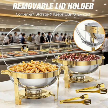 📢📢51% OFF !!!⏰ Stainless Steel Chafing Dish Buffet Set - Even Heat & Durable, Perfect for Holiday Gatherings and Parties ✨