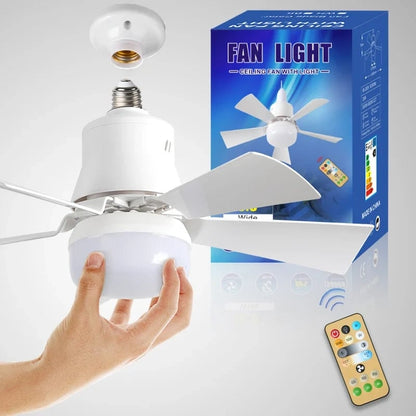 🔥sale 50%OFF-🎁2-IN-1 PORTABLE CEILING FAN & LIGHT with Remote Control