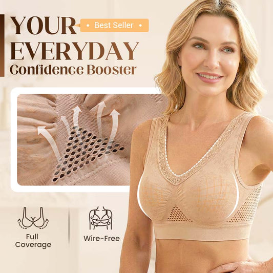 🏆 Last Day Special Price £18.99 ! 💐 Buy One Get One Free 🎁 🌸 Pure Cotton Buttonless Comfy Lifting Bra