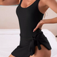 👙 50% OFF! 🌊 Women's One Piece Tummy Control Tie Knot Swimsuit with Skirt – Full Coverage, Built-in Bra, Confident Fit ✨