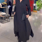 2024 Hot Sale 50%OFF💕Side Slit Lapel Loose Long Dress
