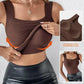 2-Piece Set💕Women’s U Neck Thermal Tank Tops with Built-In Bra