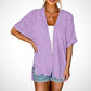🔥Summer Hot Sale 50％ OFF🏳️‍🌈2026 New Stylish Flowy Short Sleeve Cardigan✈️Buy 2 Free Shipping