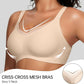 🔥While Supplies Last 40% OFF!🎉 Women Wireless V Neck Crossover Mesh Bra