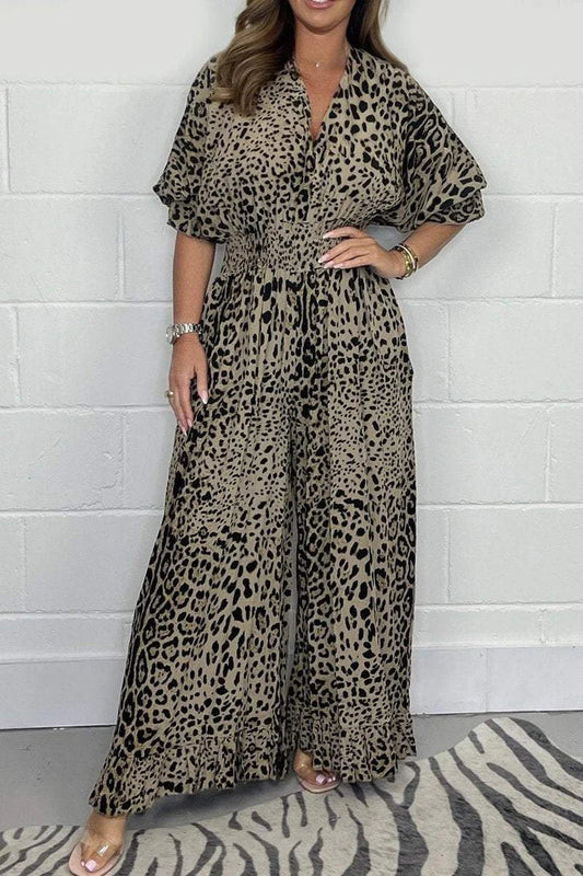 🔥HOT SALE-50% OFF💝👗Leopard print casual loose jumpsuit