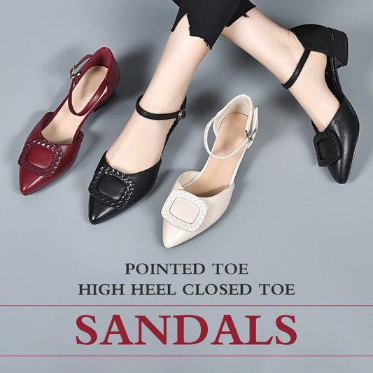 🎁New Year Sale 49% OFF⏳Pointed Toe High Heel Closed Toe Sandals