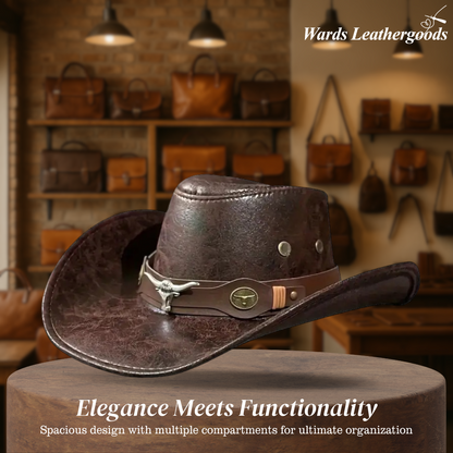 🤠☀️ Breathable Sunshade Cowboy Hat – Wide Brim, Lightweight & Stylish Rivet Details – Perfect for Camping, Fishing & Hiking 🏕️