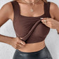 🏆Last Day Special Price ￡7.99!!💐Women's U Neck Thermal Tank Tops with Built-In Bra