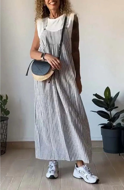 🌷Great Sale💃Casual Striped Camisole Dress