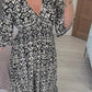 🔥Hot Sale-Free shipping for two pieces🔥Casual print, V-neck long dress, exudes charming appeal!！