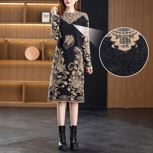 🎁Hot Sale 60% OFF⏳Women’s Elegant Lace Embroidery Long-sleeve Dress