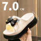 Cute Bowknot Thick Sole Cozy Open-toe Sandal Slippers