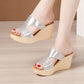 Women’s Open Toe Wedge Platform Slip-on Sandals