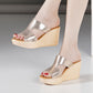 Women’s Open Toe Wedge Platform Slip-on Sandals