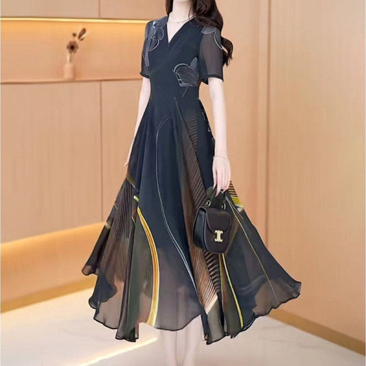 🎁Hot Sale 53% OFF⏳Women's Elegant Printed Tulle Dresses