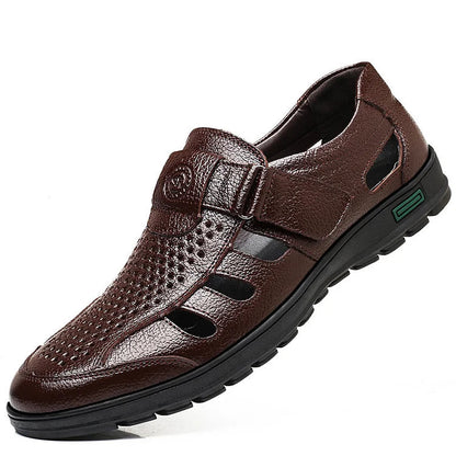 Men's Summer Genuine Leather Breathable Sandals