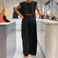 Free Shipping🎉Hot Sale 49%OFF🔥Women's shiny loose crop top and wide-leg pants with pockets