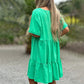 Summer Hot Sale🌷V Neck Ruffle Hem Babydoll Dress