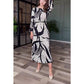 💕HOT SALE 44% OFF 💕Elegant Round Neck Stretch Dress with Belt