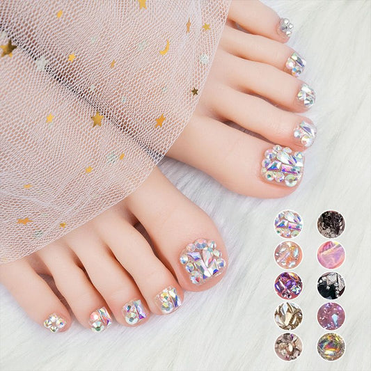 🔥Hot Sale Best Gift 🔥Delicate Glitter False Toe Nails Kit（50% OFF）