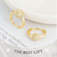 Gold Circle Earrings with Small Ball