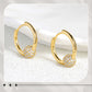 Gold Circle Earrings with Small Ball