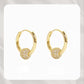 Gold Circle Earrings with Small Ball