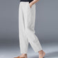 [Women’s Gift] Women's Cotton Linen Elastic Waist Casual Pants with Pockets