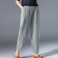 [Women’s Gift] Women's Cotton Linen Elastic Waist Casual Pants with Pockets