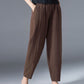 [Women’s Gift] Women's Cotton Linen Elastic Waist Casual Pants with Pockets
