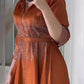 Fashion Elegant Kaftan Dress with Rhinestones