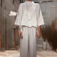 Women's 2 Piece Outfits Trendy Cotton and Linen Shirt and Pants