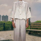 Women's 2 Piece Outfits Trendy Cotton and Linen Shirt and Pants