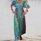 Women's Bohemian Patchwork Colorful Maxi Dress