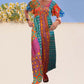 Women's Bohemian Patchwork Colorful Maxi Dress