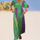 Women's Bohemian Patchwork Colorful Maxi Dress