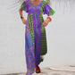 Women's Bohemian Patchwork Colorful Maxi Dress