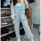 🎁 free shipping🔥Women's Knitted Buttoned Jacket and Pants Two-piece Set