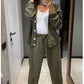🎁 free shipping🔥Women's Knitted Buttoned Jacket and Pants Two-piece Set