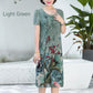 Women's Vintage Floral Printed Mid-Length Dress