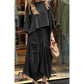 🍂Early Fall Specials 50% OFF💕 Women's Casual Round Neck Top and Loose Half-body Skirt Two-piece Set