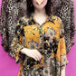 Women’s Printed Loose Thin Mid-Length Lapel Shirt
