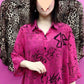 Women’s Printed Loose Thin Mid-Length Lapel Shirt