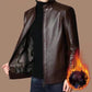 ❄️Winter Specials 40% off🔥Men’s Warm Plush Lining Leather Jacket