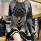 🌸🌸Women's Comfortable Loose Fit Color Blocking Knitted Dress