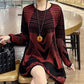 🌸🌸Women's Comfortable Loose Fit Color Blocking Knitted Dress