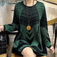🌸🌸Women's Comfortable Loose Fit Color Blocking Knitted Dress